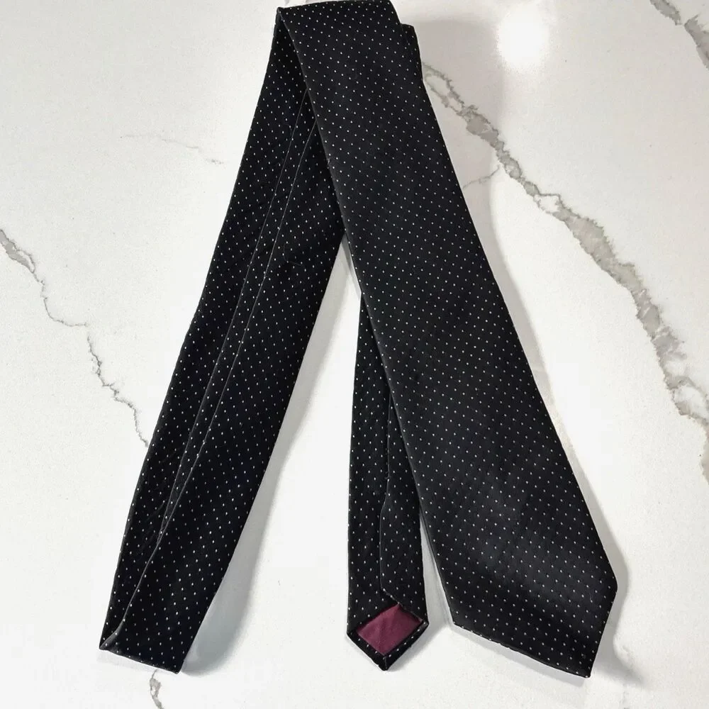 VINTAGE Brittania Brittsport Men's Neckties RED PAISLEY Black Polka Dot Set of 2